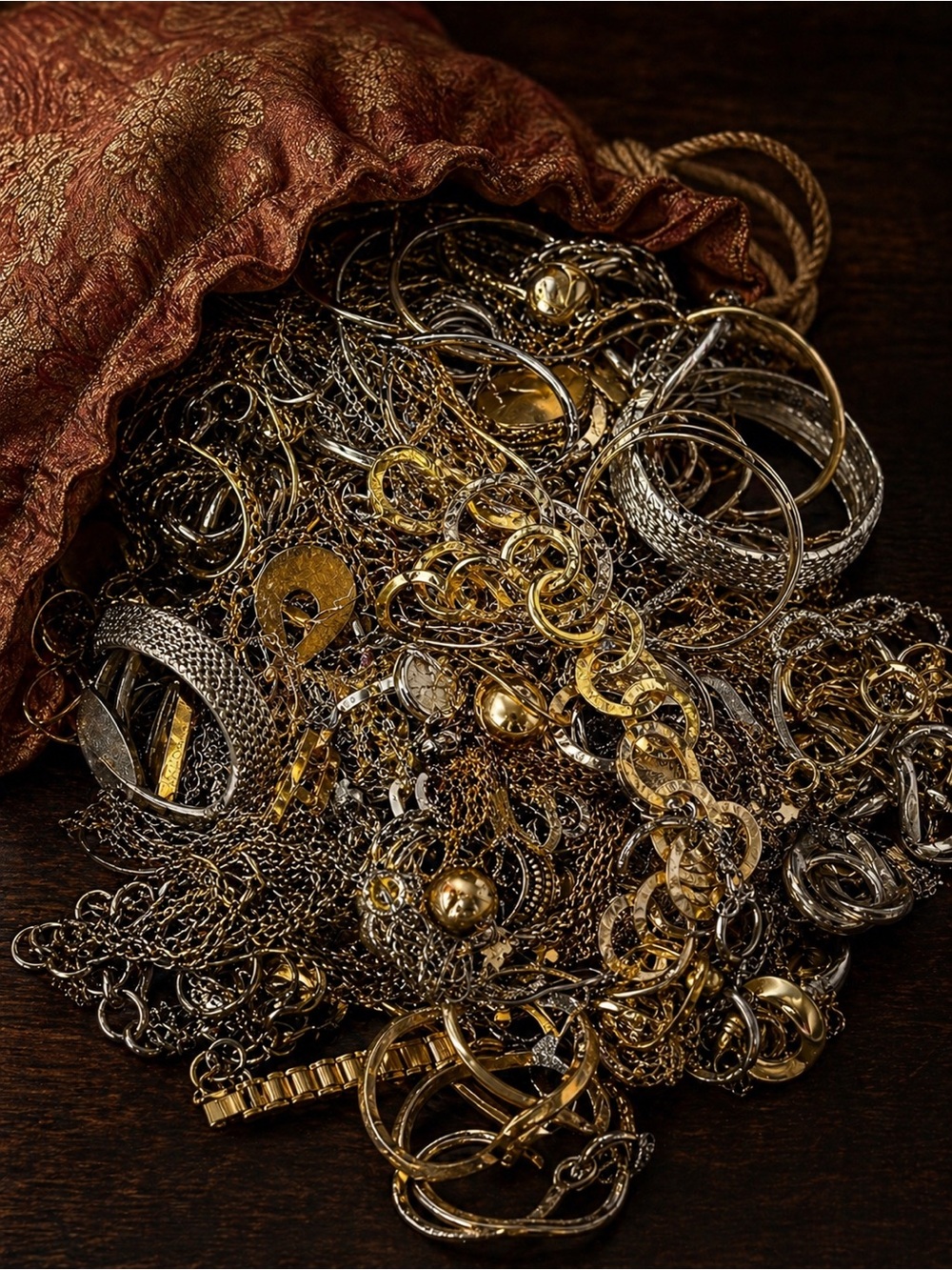 1 Lb Bottom of Box Jewelry Lot | Pendants Rings Chains | Tangled Treasure Finds